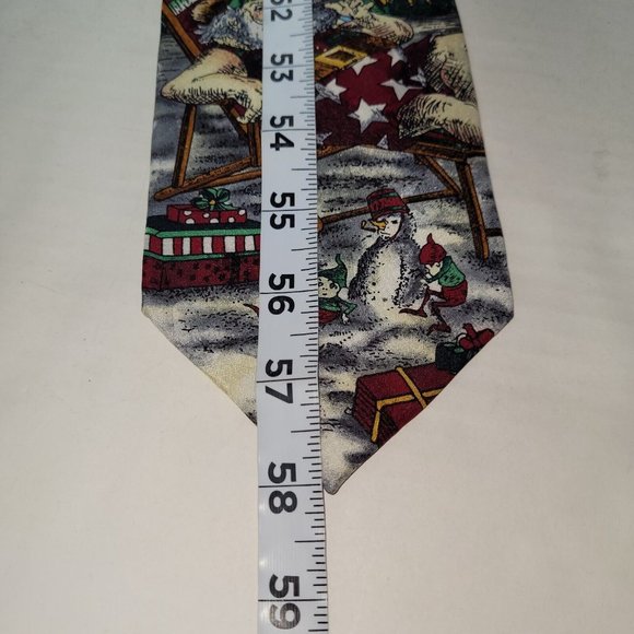 Americana by MBP Tie Mens Americana Series Surfside Santa Circa 1902 Silk - Picture 7 of 9